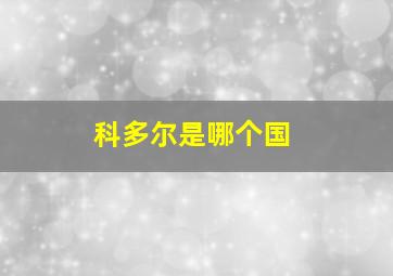 科多尔是哪个国