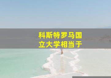 科斯特罗马国立大学相当于