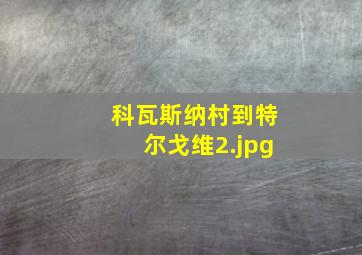 科瓦斯纳村到特尔戈维