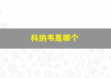 科纳韦是哪个
