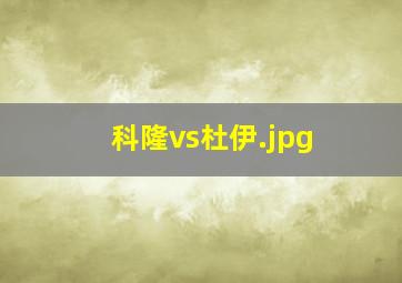 科隆vs杜伊