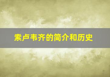 索卢韦齐的简介和历史