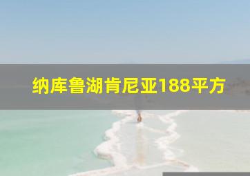 纳库鲁湖肯尼亚188平方