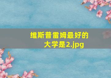 维斯普雷姆最好的大学是