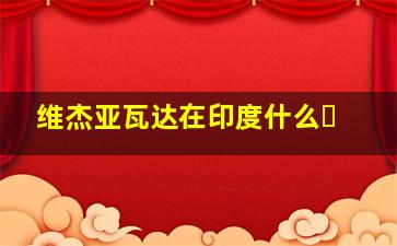 维杰亚瓦达在印度什么�