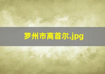 罗州市离首尔