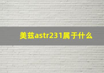 美兹astr231属于什么