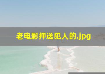 老电影押送犯人的