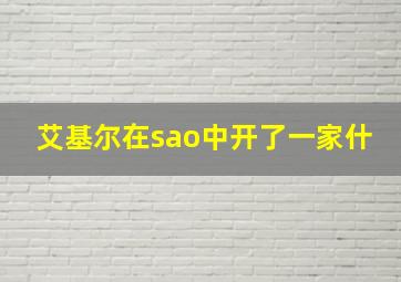 艾基尔在sao中开了一家什