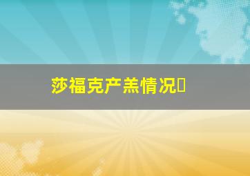 莎福克产羔情况�