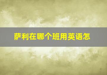 萨利在哪个班用英语怎