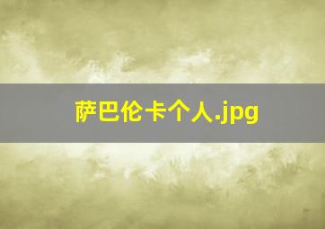 萨巴伦卡个人