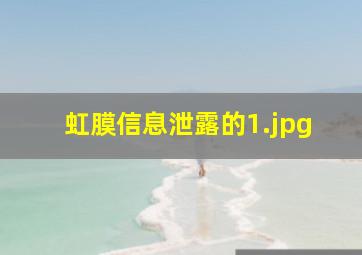 虹膜信息泄露的