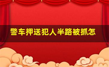 警车押送犯人半路被抓怎