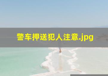 警车押送犯人注意