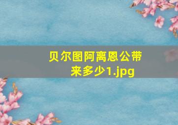 贝尔图阿离恩公带来多少
