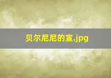 贝尔尼尼的宣