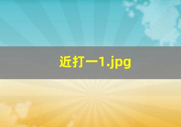 近打一