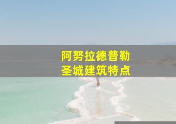 阿努拉德普勒圣城建筑特点