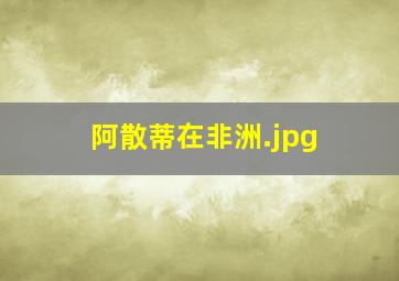 阿散蒂在非洲