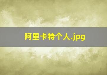 阿里卡特个人