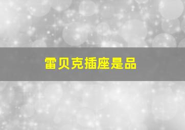 雷贝克插座是品
