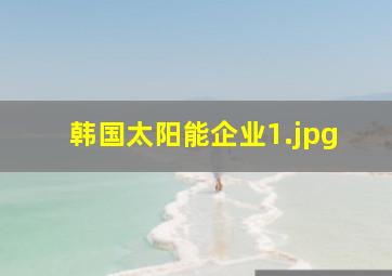 韩国太阳能企业