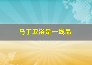 马丁卫浴是一线品
