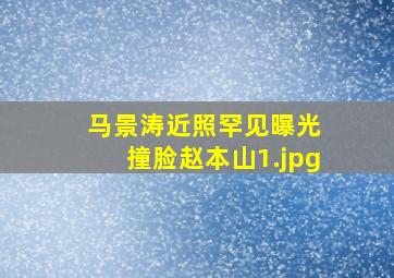 马景涛近照罕见曝光 撞脸赵本山