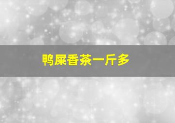 鸭屎香茶一斤多