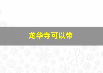 龙华寺可以带