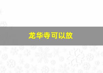 龙华寺可以放