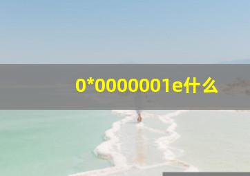 0*0000001e什么