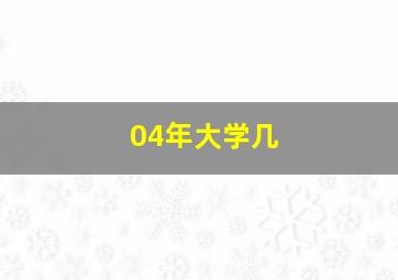 04年大学几
