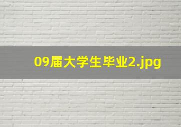 09届大学生毕业