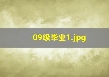 09级毕业