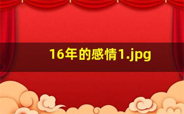 16年的感情