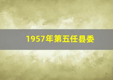 1957年第五任县委