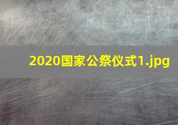 2020国家公祭仪式