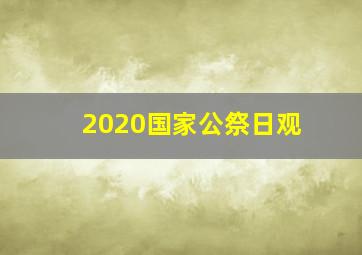 2020国家公祭日观