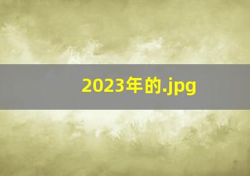 2023年的