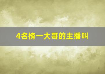 4名榜一大哥的主播叫