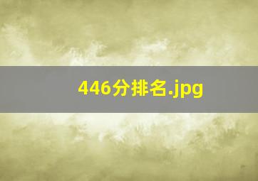 446分排名