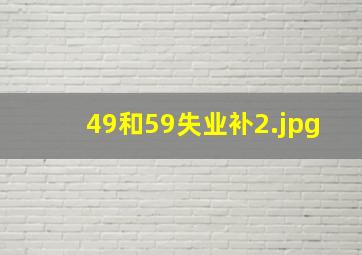 49和59失业补