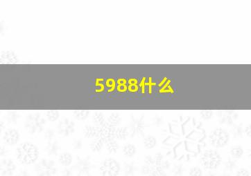 5988什么