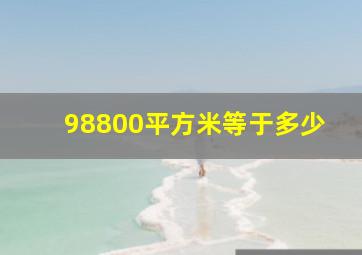 98800平方米等于多少