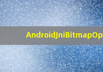 AndroidJniBitmapOper