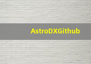 AstroDXGithub