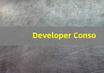 Developer Conso