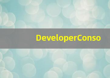 DeveloperConso